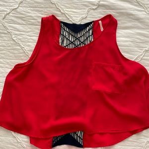Red Sage crop top, size medium